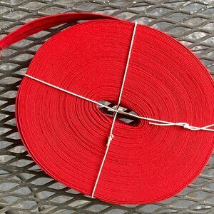 woven decorative ribbon red striped